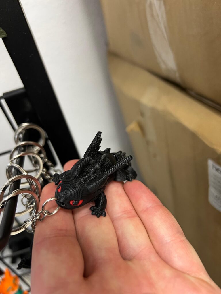 Ejderha Figürlü Anahtarlık-3D Baskı Mini Dragon Anahtarlık