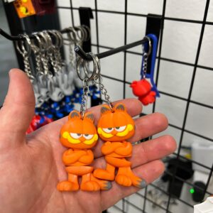 3D Eklemli Hareketli Garfıeld Anahtarlık